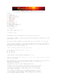 Rosedale Open Homepage