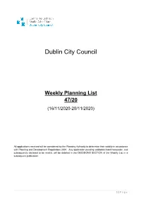 Weekly Planning List 47/20