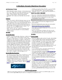 X Multiple Arcade Machine Emulator Page 1 of 4