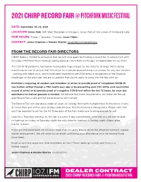 2021 Chirp Record Fair @ Pitchfork Music Festival