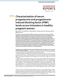 Characterisation of Serum Progesterone and Progesterone-Induced Blocking Factor