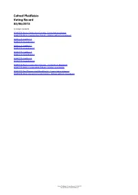 Cofnod Pleidleisio Voting Record 03/06/2015