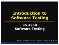 Intro to Software Testing
