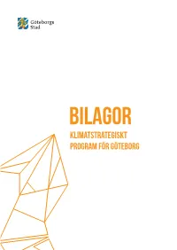 Klimatstrategiskt Program För Göteborg Bilagor