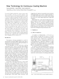 New Technology for Continuous Casting Machine