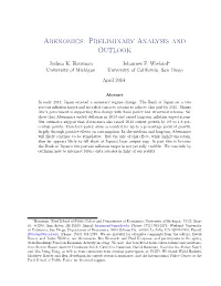 Abenomics: Preliminary Analysis and Outlook