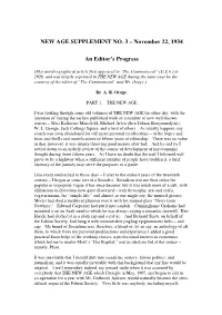 An Editors Progress