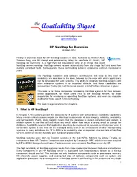 Availability Digest