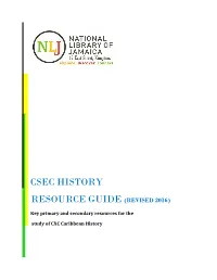 CSEC History Resource Guide