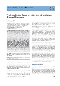Prodrugs Design Based on Inter- and Intramolecular Chemical Processes