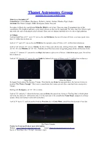 Thanet Astronomy Group Astronomy for Everyone in Plain English