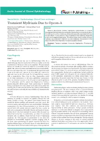 Transient Mydriasis Due to Opcon-A