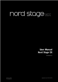 User Manual Nord Stage EX