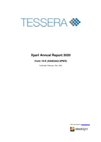 Xperi Annual Report 2020