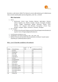 4(4) C: List of Channels Available on the Network