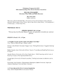 ALA Preliminary Draft Program 2021 4 2 2021 MAKE CHANGES HERE.Docx