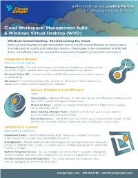 Cloud Workspace® Management Suite & Windows Virtual Desktop