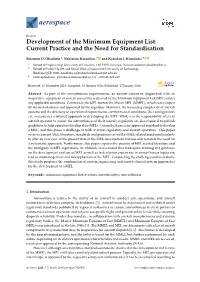 Development of the Minimum Equipment List: Current Practice and the Need for Standardisation