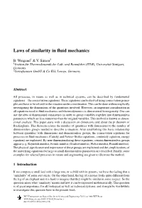 Laws of Similarity in Fluid Mechanics 21