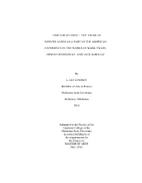 “One's-Self I Sing”: the Theme of Individualism As a Part of the American Experience in the Works of Mark Twain, Ernest H