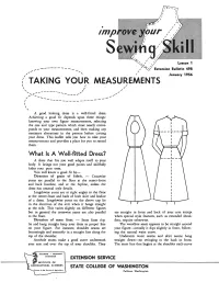 Taking Your Measurements \ I / \ I / ' ------/ / ' ,,,__