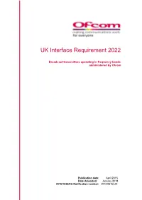 UK Interface Requirement 2022
