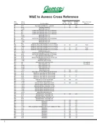 W&E to Auveco Cross Reference