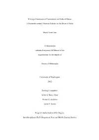 Writing a Grammatical Commentary on Hafiz of Shiraz: a Sixteenth-Century Ottoman Scholar on the Divan of Hafiz