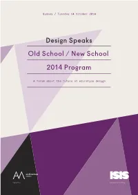 2014 Old School New School Full Program Final