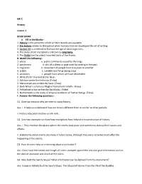 6Th C History Lesson-1 BOOK WORK A. Fill in the Blanks