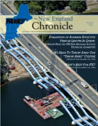 Evaluation of Average Effective Vehicle Length in Queue: a Report from the Ite New England Section Technical Committee