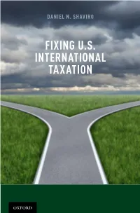 Fixing U.S. International Taxation