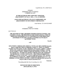 IN the MATTER of the COMPANIES' CREDITORS R.S.C. 1985, C