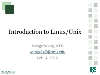 Introduction to Linux/Unix