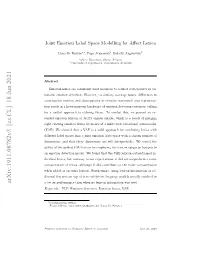 Joint Emotion Label Space Modelling for Affect Lexica