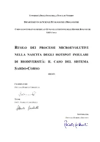 Ruolo Dei Processi Microevolutivi Nella
