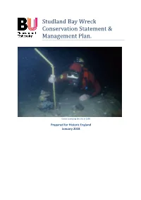 Studland Bay Wreck Conservation Statement & Management Plan