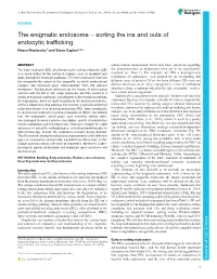 The Enigmatic Endosome – Sorting the Ins and Outs of Endocytic Trafficking Naava Naslavsky1 and Steve Caplan1,2,*