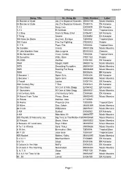 03/04/07 Biffsongs Page 1 Song Title As Sung by Disk Number
