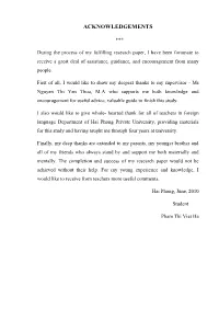 Acknowledgements