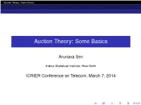 Auction Theory: Some Basics