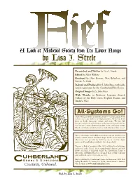 Fief: a Look at Medieval Society from Its Lower Rungs (1.02A)