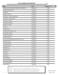 Gpi Drug Classification Report