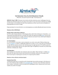 Visit Kentucky's One-Of-A-Kind Attractions Virtually