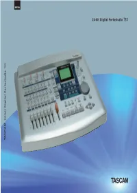 24-Bit Digital Portastudio 788 788 24-Bit Digital Portastudio Portastudio Digital 24-Bit Curr J78 038 Tascam 788 12/9/00 12:44 Pm Page 3