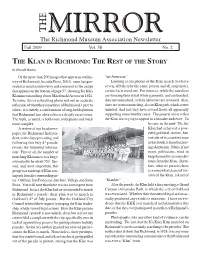 Fall 2009 MIRROR Newsletter