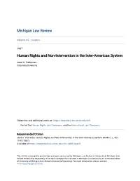Human Rights and Non-Intervention in the Inter-American System