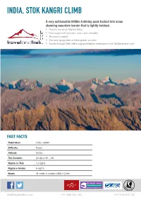 India, Stok Kangri Climb
