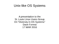 Unix-Like OS Systems