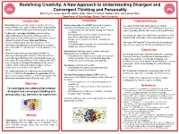 A New Approach to Understanding Divergent and Convergent Thinking